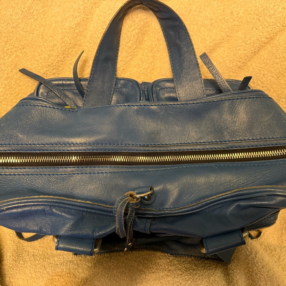 Vintage Chloe Betty Blue Leather Shoulder Bag - Picture 8 of 16